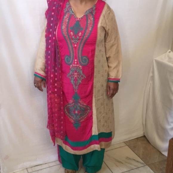 Indian Pakistani Salwar Kurti Outfit Large - Picture 2 of 13